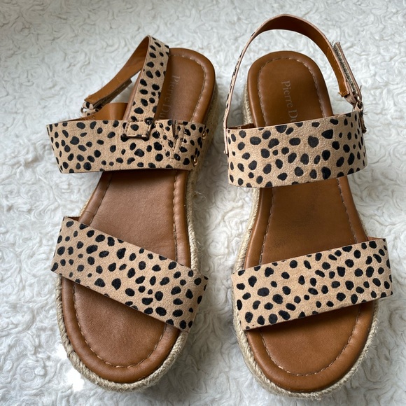 Pierre Dumas MAGIC 1 CHEETAH PRINT platform sandals 6.5 - Picture 3 of 7